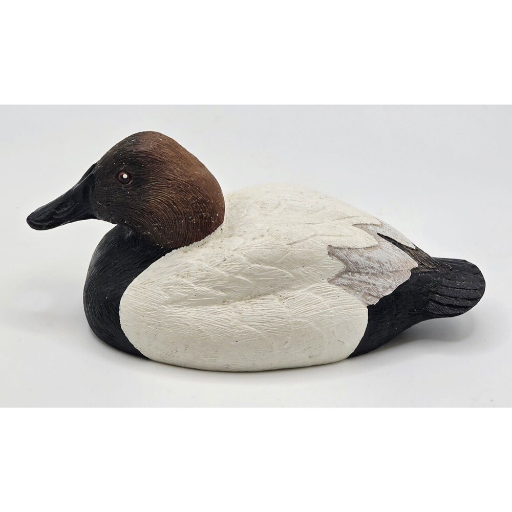 Jennings Decoy Co. Canvasback Duck Decoy Hand Painted Wood Signed 5” Collectible